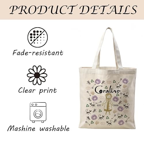 WDSXWH Canvas Tote Bag Aesthetic for Women,Reusable Canvas Cute Shoulder Bag for Grocery, Shopping, Beach & Daily Use thumbnail 5