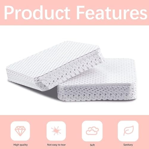 1500 Pcs Lint Free Nail Wipes, White No Lint Nail Wipes for Gel Nails Lint Free Polish Remover Wipe Eyelash Extensions Glue Nails Cleaning Pads Supplies thumbnail 4
