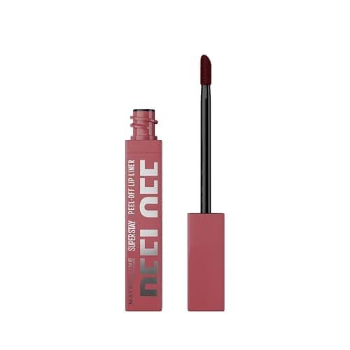 Maybelline New York - Liner Lèvres Peel-Off - Sensation Tatouage - Jusqu'à 24H - Sans Transfert - Effet Lip Blush - Super Stay Vinyl Ink - Teinte : 002 Haze - Image 1