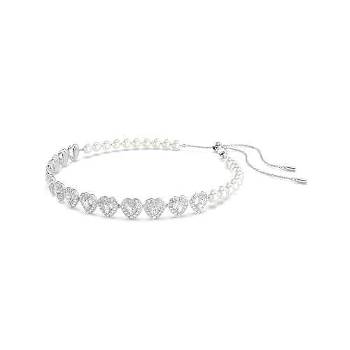 Swarovski Ariana Grande Collection, Clear Crystal & Pearls, Rhodium Finish, Necklaces, Earrings and Bracelets thumbnail 2