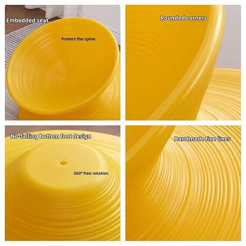 Vpswekans 360° Swivel Gyro Chair, One-Piece Molded Spinning Seat(Yellow) | Sensory Swivel Chair for Playrooms, Bedroom, Living Room, Camping Backyard, and Amusement thumbnail 4