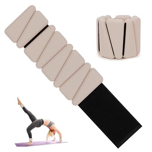 Wrist Weights for Women, Adjustable Ankle Weights Silicone Bracelet Weights Arm Leg Weights for Women Men Ankle Weights for Yoga Running Swimming Pilates Gym Set of 2 - Image 1