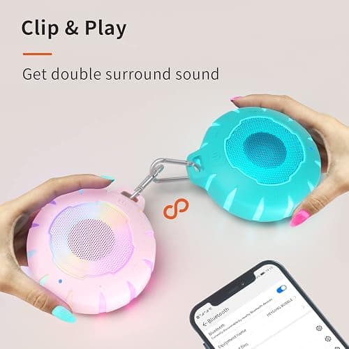HEYSONG Waterproof Shower Bluetooth Speaker, Durable & Portable with Clear Sound, Ideal for Shower, Pool, Beach & Kayaking – Great Gift for Girls, Women thumbnail 8