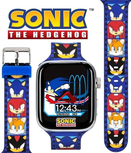 Sonic The Hedgehog Kids Smartwatch – Bluetooth Calling, Messages, Camera, Music, Sleep Tracker, Fitness & Activity Apps – 6 Watch Faces, Touchscreen, USB Rechargeable – Fits Wrists 5.5" to 8" thumbnail 4