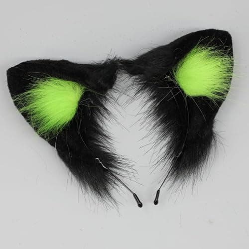 QUICOMP Cat Ear Tail Costume Handmade Fox Ear Tail Raccoon Cosplay Props thumbnail 3