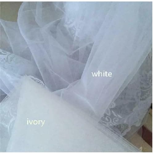 Luxury Shiny Sequins Bridal Veil Church Bridal Veil Lace Edge 1-Layer Metal Comb 5 Meters Long Wedding Accessories - 300cm - Ivory thumbnail 5