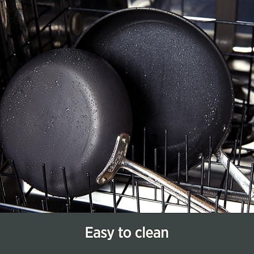 All-Clad Essentials Hard Anodized Nonstick Fry Pan Set 2 Piece, 8, 10,5 Inch Oven Broiler Safe 500F, Lid Safe 350F Pots and Pans, Cookware Black thumbnail 7