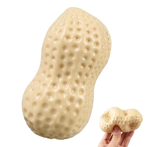 Crunchy Peanut Squishy - Stress Relief Moldable Coconut Oil Squishy | Single Pack, Soft & Shapeable, Realistic Peanut Design for Adults & Teens, Zero Rebound, 4.33" x 2.16" - Image 1