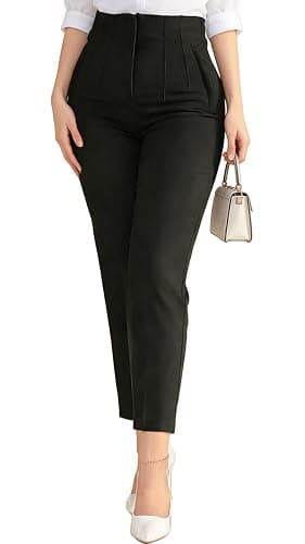 Kubsid Womens Straight Leg Pants 2026 High Waisted Stretchy Business Casual Work Pants Dress Office Trousers with Pockets - Image 1