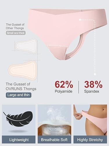 OVRUNS No Camel Toe Underwear for Women Low Waist Seamless Workout Cameltoe Proof Concealer Panties 3 Pack thumbnail 5