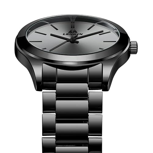 LN LENQIN Orologio Uomo Acciaio Inox Analogico Quarzo Impermeabile Business | Orologio da uomo in acciaio inox, analogico al quarzo, impermeabile, design business classico thumbnail 4