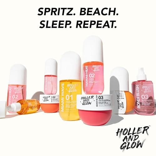 Holler And Glow Hawaii Heat Vanilla Body & Hair Mist, Body Spray For Women, Hair Perfume For Women, Delicate Peony, Amber Scented, Warm & Sweet, Travel Sized, 3.38 Fl Oz thumbnail 7