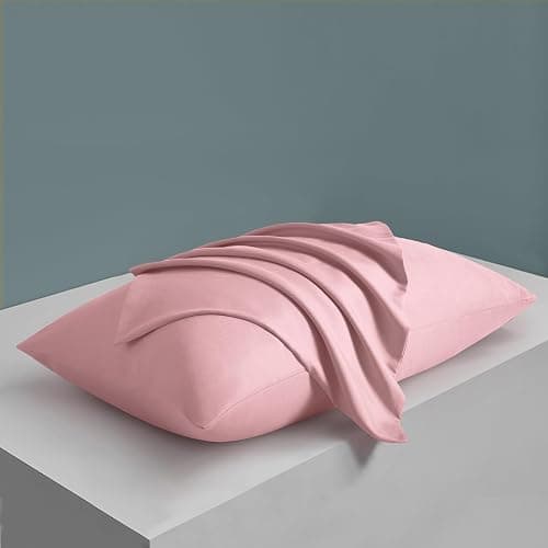 MILVOWOC Brushed Microfiber Pillowcases, Dusty Pink, 20x26 Inch | 2Pcs Set, Non Slip Envelope Closure, Moisture Absorption, Anti-wrinkle thumbnail 6