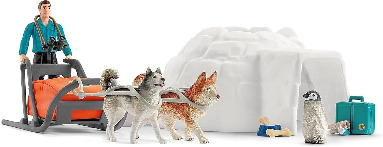 Schleich Wild Life - 19PC Antarctic Expedition Playset with Penguin, Dog Figurines, Action Figure and Accessories - Actic Animal Imaginative Play Set for Kids Ages 3+ thumbnail 13