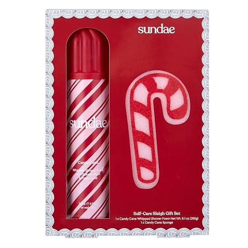 sundae Limited Edition Candy Cane Whipped Body Wash Shower Foam with Gift - Image 1