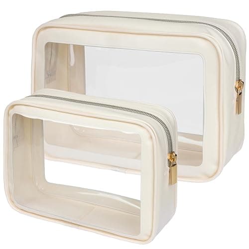 PACKISM TSA Approved Toiletry Bag - Upgrade Color-Edged Clear Makeup Bags, Clear Toiletry Bags For Traveling Fits Various Storage Needs - Image 1