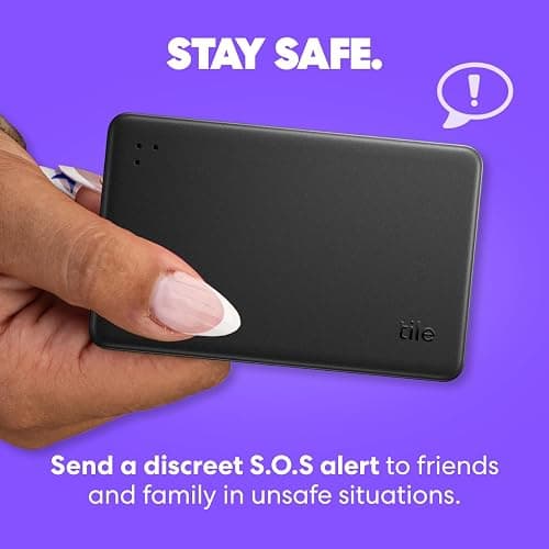 Tile by Life360 Slim - Wallet Finder, Bluetooth Tracker and Item Locator for Luggage Tags, Passports and More. Both iOS and Android Compatible. Phone Finder. 1-Pack (Black) thumbnail 6