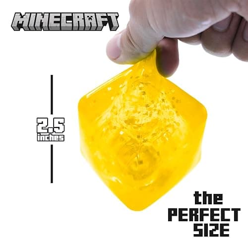 Just Toys – Minecraft Jelly SquishMe Blind Box Cube | Gold Sword or Pickaxe Inside thumbnail 2