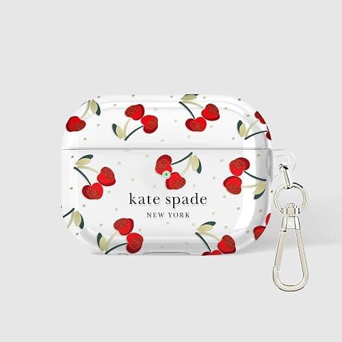 kate spade new york AirPods Pro Protective Case with Keychain Ring - Cherry Dot, Compatible with AirPods Pro 2nd / 1st Generation thumbnail 7