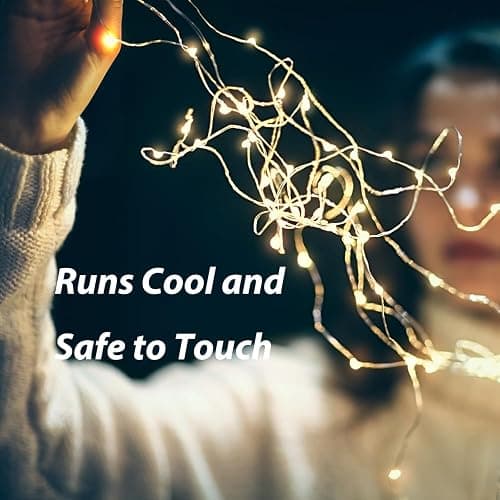 PCORES Warm White 164Ft Plug in Fairy Lights S ilver Wire 500 LEDs, 8 Modes, Waterproof, Remote - Controlled for Bedroom, Garden, Party, Christmas, Wedding & Birthday Decor, Indoor & Outdoor Use thumbnail 6