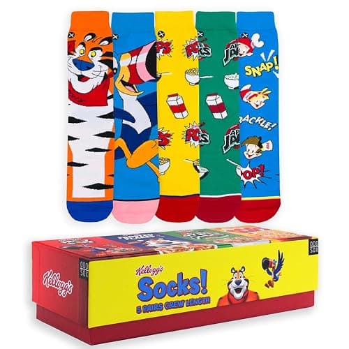 Odd Sox – Gift Box Set, 5-Pack Colorful Novelty Crew Socks - Unisex Large Size – Fun Holiday Gift for Fans & Collectors thumbnail 4