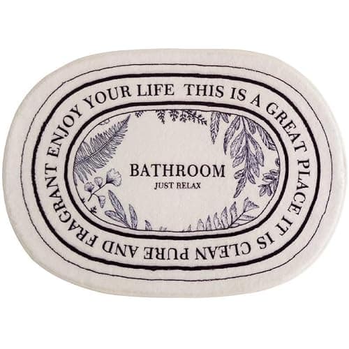 Black and White Bathroom Rug 20x32inch Super Soft and Plush, Cute Aesthetic Bath Mat Non-Slip, Machine Washable Bath Rugs for Bathroom Shower Toilet Tub Bathmat Carpets - Image 1