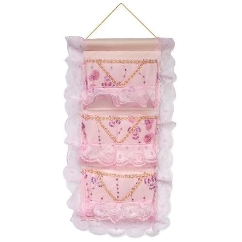 [Bud Silk] Pink Lace/Wall Hanging/Wall Organizers/Wall Baskets/Hanging Baskets (11 * 21) - Image 1