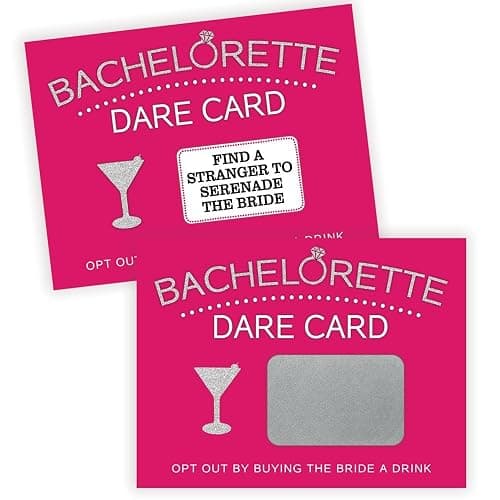 Printed Party Bachelorette Dare Card Scratch Off Game, Girls Night Out, 20 Cards - Image 1