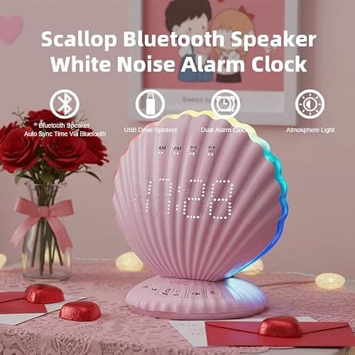 CHOUYONL Alarm Clock for Heavy Sleepers,Bluetooth Speaker with LED Light thumbnail 2