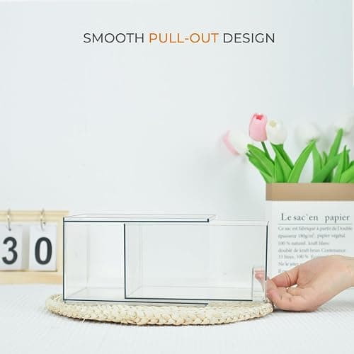 Rolheit 4 Pack Laundry Room Organization Storage Drawers with Labels, Clear Stackable Dryer Sheet Holder and Pod Containers, Detergent Dispenser for Laundry Room Organizing and Decor thumbnail 7