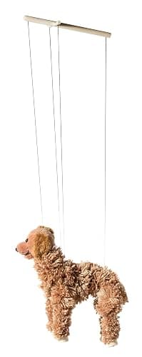 Artisan Owl Golden Retriever Marionette Puppet - Yarn Dog with Wooden Feet, Detachable Strings (Brown) thumbnail 7