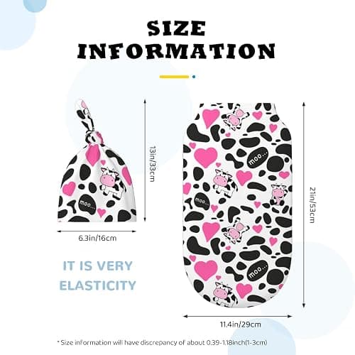 Cute Cow Swaddle Blankets Soft Receiving Blanket Baby Swaddle Wrap for Baby Girls Boys thumbnail 3
