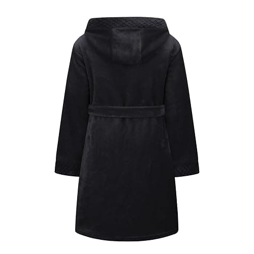 MGEOY Boys Girls Mid-Weight Plush Fleec Robe Soft and Warm Hooded Bathrobe for Kids thumbnail 2
