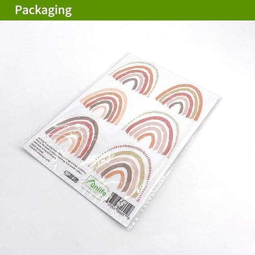 funlife 72 PCS Small Boho Rainbow Wall Decals Peel and Stick, Self Adhesive Colorful Rainbow Wall Sticker for Girls Bedroom Decor, Kids Nursery Room Decoration, 2.56" x 2.17" thumbnail 9
