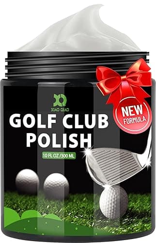 XQ XIAO QIAO Golf Club Polish & Cleaner Kit - 300ml 3-in-1 Rust, Scuff & Stain Remover for Drivers, Woods, Irons & Putters, Golf Club Head and Groove Cleaner, Includes Microfiber Cloth