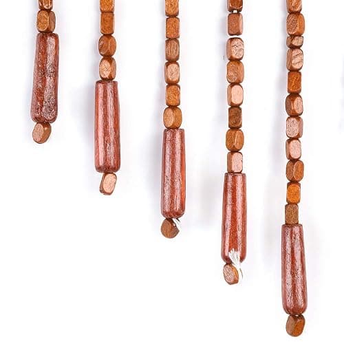 TFCFL Wooden Bead Curtain, 32 Lines Doorway Screen W35.4 X H68.9 for Porch Bedroom Living Room (Coffee) - Model 1 thumbnail 8
