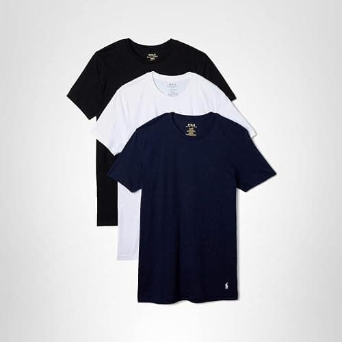 POLO RALPH LAUREN Men's T-Shirt, 3-Pack, Classic Men's Cotton Crewneck Shirts, Moisture-Wicking, (Long, Big & Tall) thumbnail 8