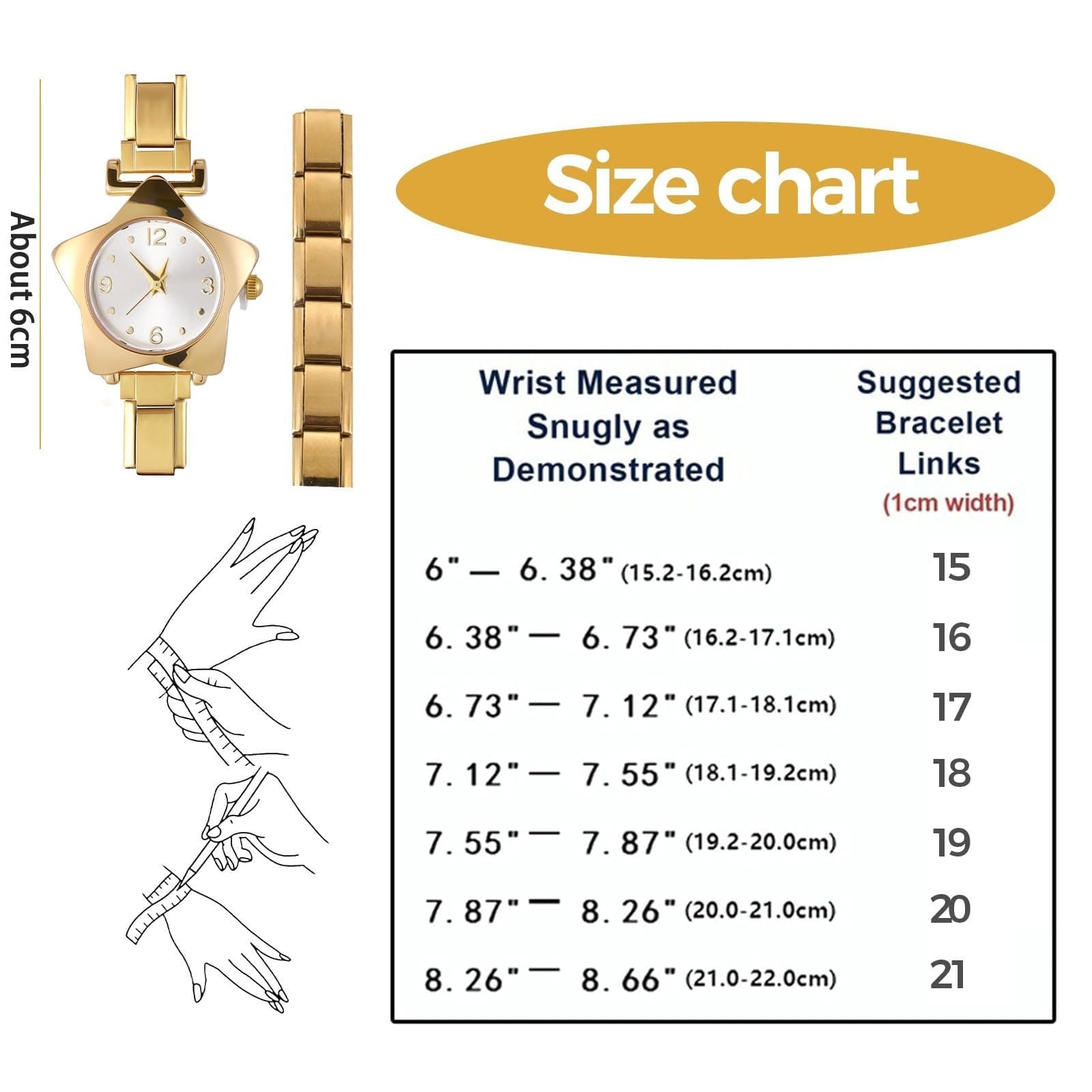 papasgix Italian Charm Bracelet Watches for women men Watch Charm Bracelet Band Star Watch Italian Charms Gold Silver Watches Compatible with 9MM Italian Bracelets Charms thumbnail 3