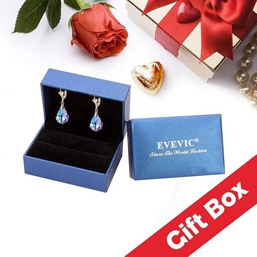 Austrian Crystal Baroque Drop Leverback Earrings for Women Fashion 14K Gold Plated Hypoallergenic Jewelry thumbnail 6