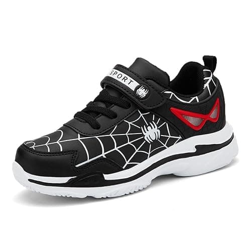 YTRXM Little/Big Boys Girls Shoes Kids Lightweight Breathable Running Sneakers Children Athletic Sport Tennis Walking Shoes - 1 Little Kid - Black thumbnail 2
