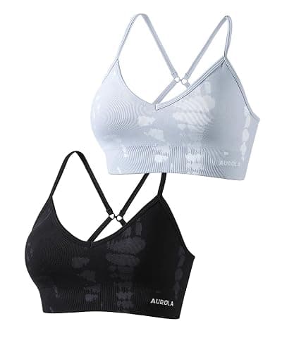 AUROLA Serpent Seamless Sports Bras for Women,Backless Padded Strappy Workout Gym Yoga Crop Tops - Image 1