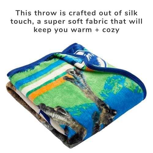 Franco Jurassic World Dominion Rexy T-Rex Kids Bedding Super Soft Silk Touch Throw, 40 in x 50 in, (Official Licensed Product) thumbnail 4