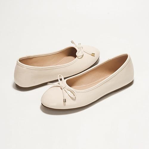 Project Cloud Memory Foam Ballet Flats Shoes for Women Footwear and Lightweight Casual Flats for Women - Non Slip Comfortable Ballet Shoes (Ellison) thumbnail 6