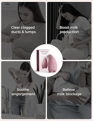 Momcozy Warming Lactation Massager Pro, 8 Vibration Modes & 4 Heating Levels, Longer-Lasting & 100s Rapid Warming Breast Massager, Quick Charging, Improves Milk Flow & Relieves Breast Engorgement thumbnail 8