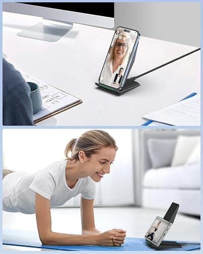 Fast Wireless Charger, NANAMI 15W Qi Certified Wireless Charging Stand Compatible iPhone 17/17 Air/16/15/15 Pro/15 Plus/15 Pro Max/14/13/12, for Samsung Galaxy S25/S24/S23/S22/S21 and Qi-Enabled Phone thumbnail 4