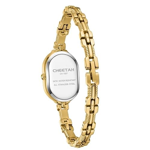 CHEETAH Women's Gold Bangle Watch Small Vintage Bracelet, Easy Read Numeral Dial Waterproof thumbnail 5