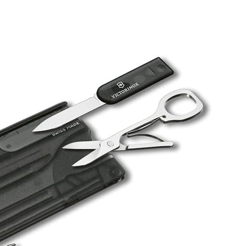 Victorinox Swiss Card Classic, Multitool Kartenmesser, Taschenmesser in Kreditkartenformat, 10 Funktionen, Spitzklinge, Schere, Schwarz thumbnail 4