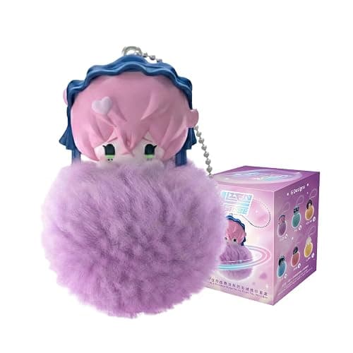 YJacuing Alien Stage Free Stage Series Blind Box Pom Pom Keychain, Anime ALNST Mystery Plush Fluffy Bag Charm - Image 1