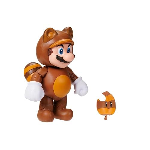Super Mario 4" Action Figures Tanooki Mario with Leaf thumbnail 3