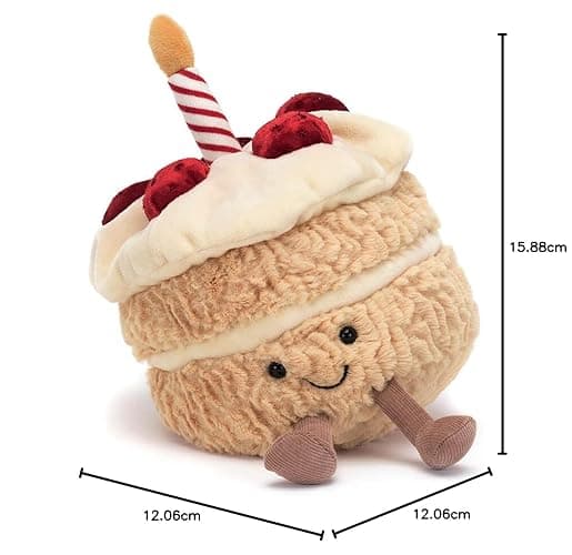 Jellycat Amuseable Birthday Cake Collectable Plush Decoration thumbnail 2